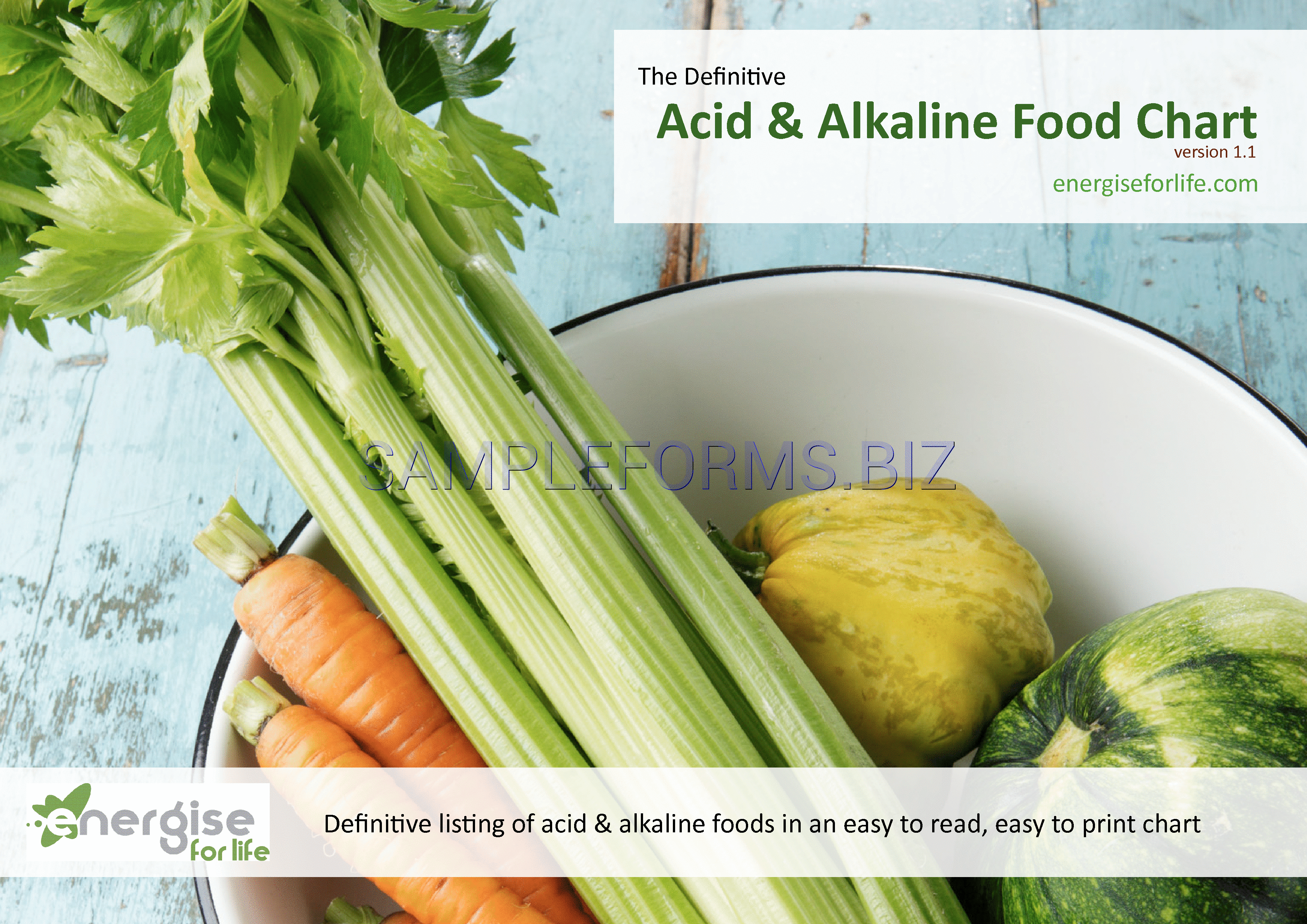 Preview free downloadable Acid Alkaline Food Chart 2 in PDF (page 1)
